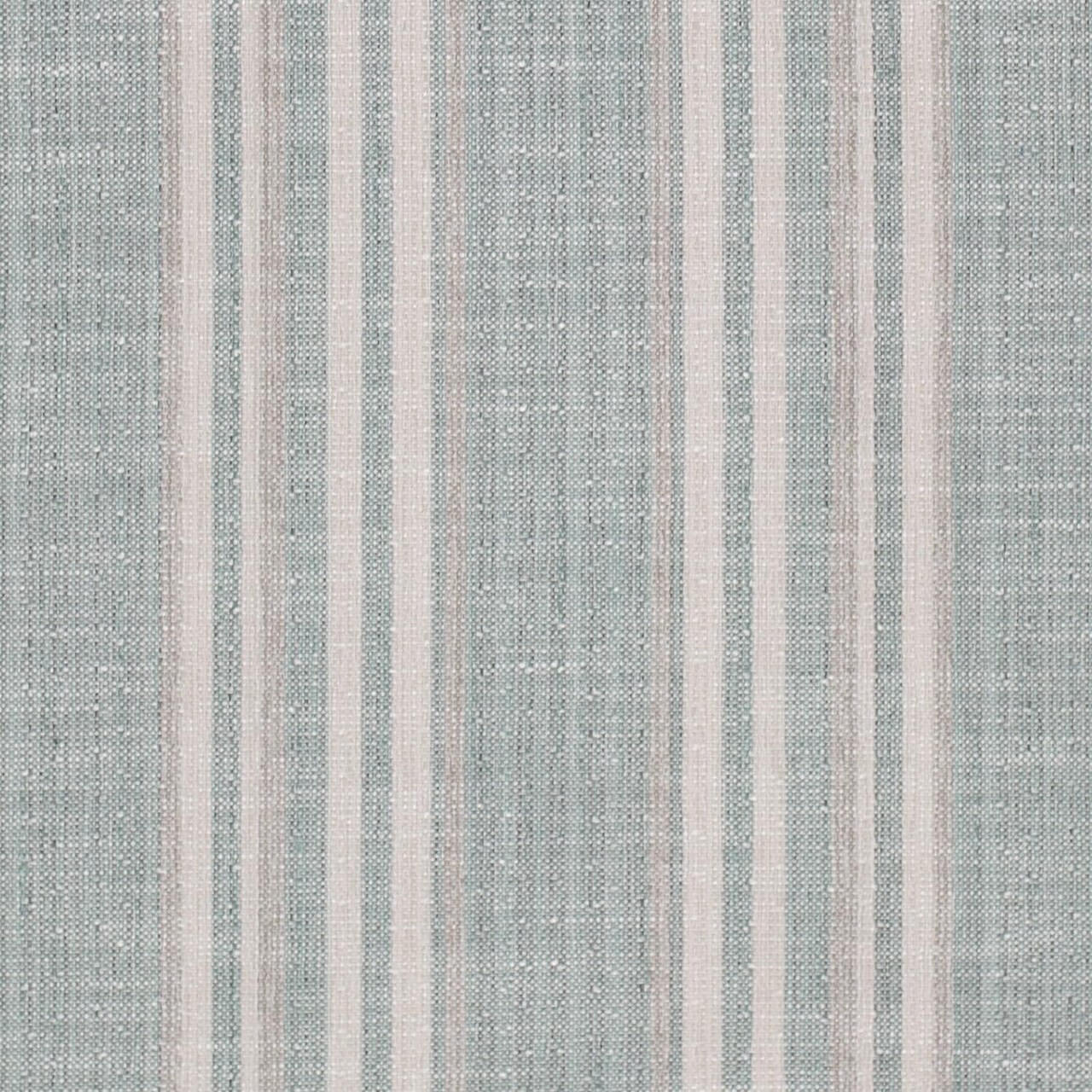Aqua Teal Performance Grade Cotton Blend Eco Friendly Woven Stripe Pattern Upholstery Fabric by The Yard - SKU: Dolly Spa